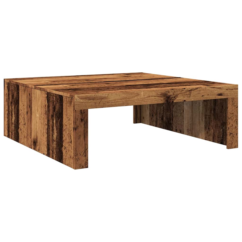 Tavolino Salotto Legno Antico 100x100x35 cm in Truciolato | homemem39