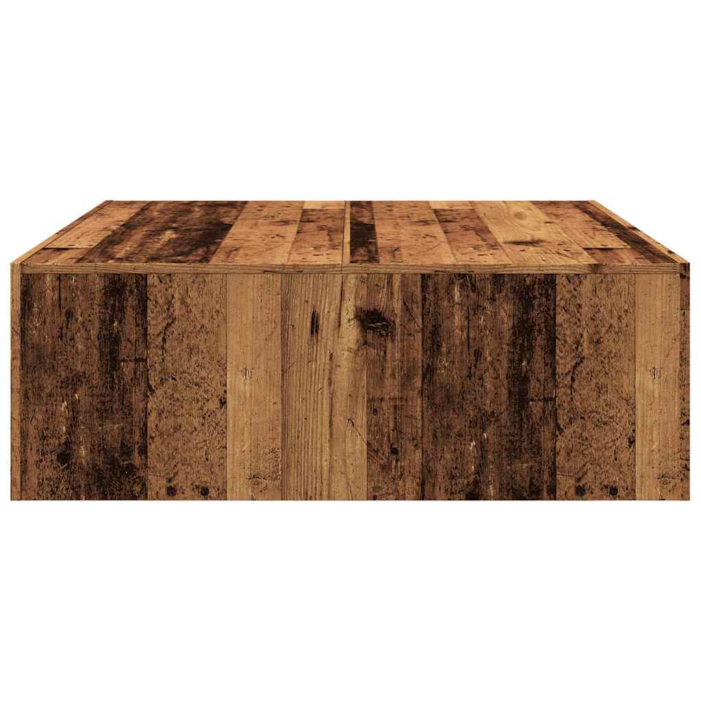 Tavolino Salotto Legno Antico 100x100x35 cm in Truciolato | homemem39