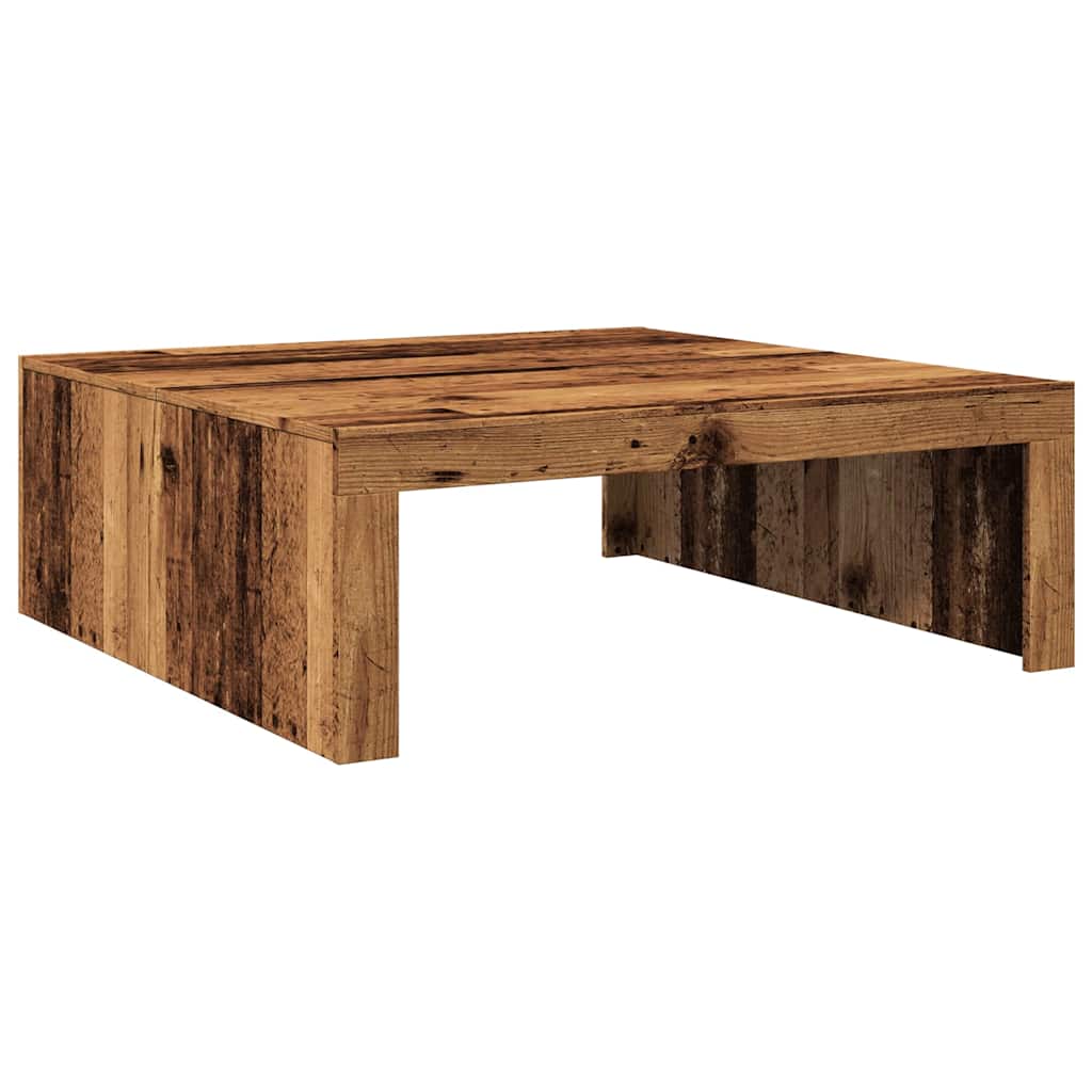 Tavolino Salotto Legno Antico 100x100x35 cm in Truciolato | homemem39