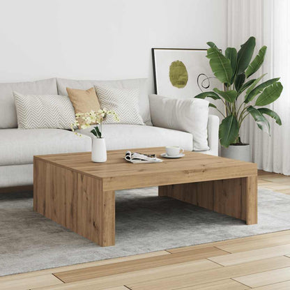 Tavolino Salotto Rovere Artigianale 100x100x35 cm in Truciolato | homemem39
