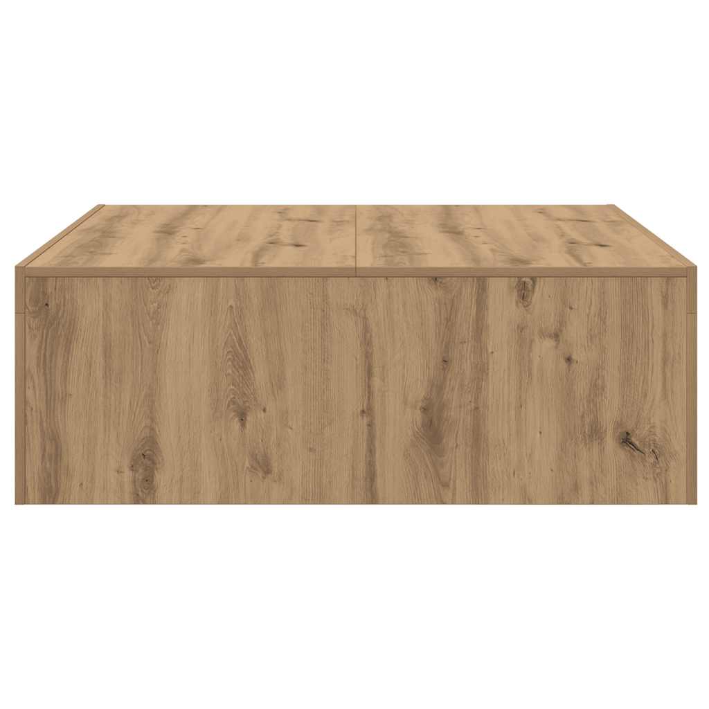Tavolino Salotto Rovere Artigianale 100x100x35 cm in Truciolato | homemem39