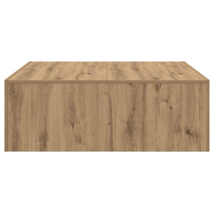 Tavolino Salotto Rovere Artigianale 100x100x35 cm in Truciolato | homemem39