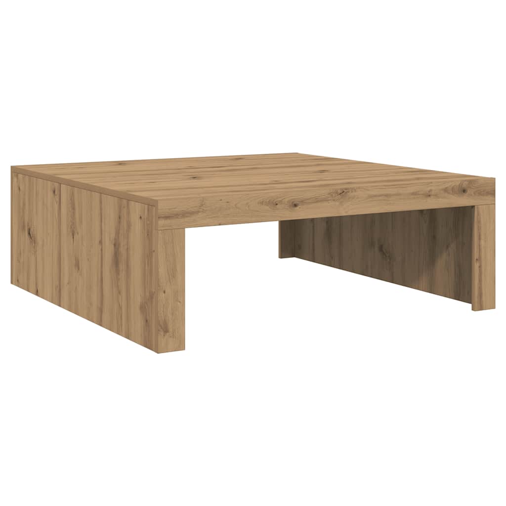 Tavolino Salotto Rovere Artigianale 100x100x35 cm in Truciolato | homemem39