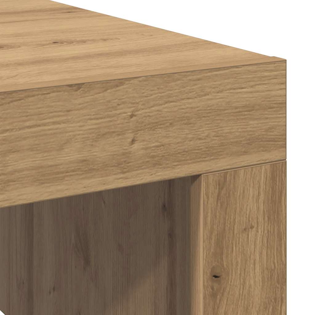 Tavolino Salotto Rovere Artigianale 100x100x35 cm in Truciolato | homemem39