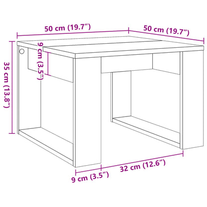 Tavolino Legno Antico 50x50x35 cm in Truciolato | homemem39