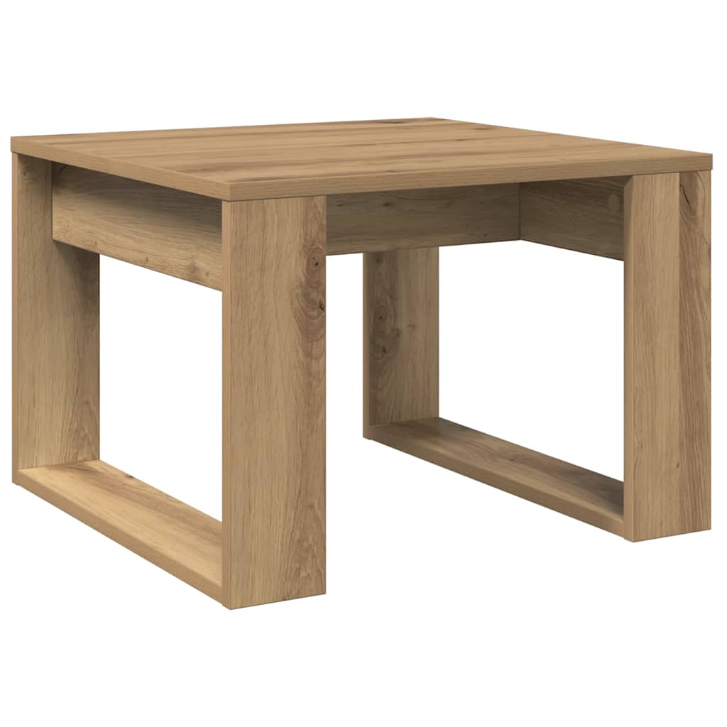 Tavolino da Salotto Rovere Artigianale 50x50x35cm in Truciolato | homemem39