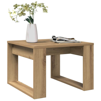 Tavolino da Salotto Rovere Artigianale 50x50x35cm in Truciolato | homemem39