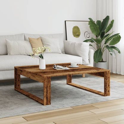 Tavolino Salotto Legno Antico 100x100x35 cm in Truciolato | homemem39