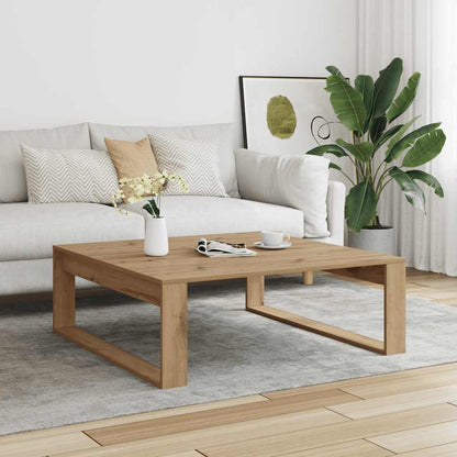 Tavolino Salotto Rovere Artigianale 100x100x35 cm in Truciolato | homemem39