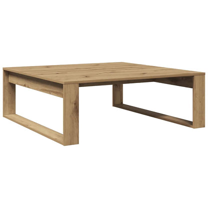 Tavolino Salotto Rovere Artigianale 100x100x35 cm in Truciolato | homemem39