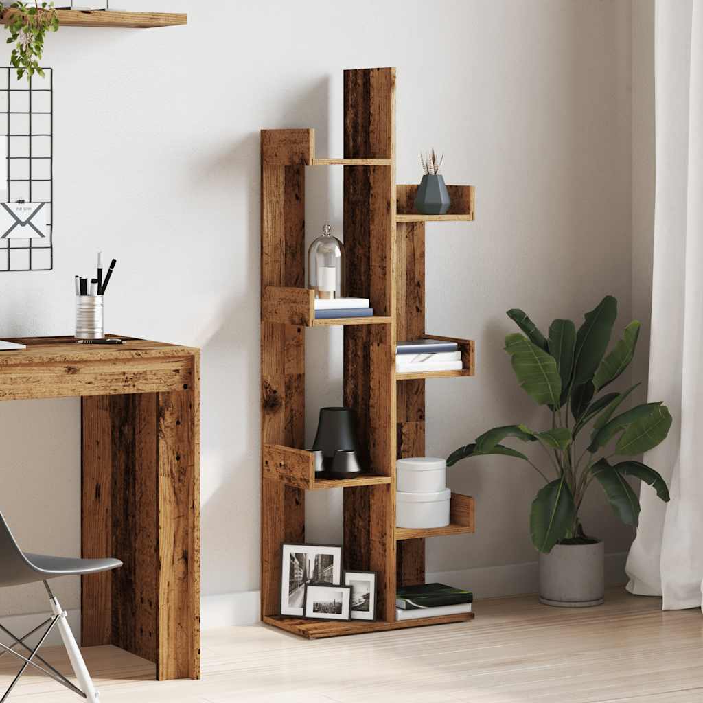 Libreria Legno Antico 48x25,5x140 cm in Legno Multistrato | homemem39