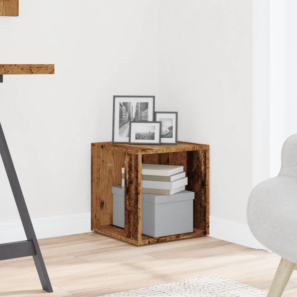 Tavolino Legno Antico 33x33x34 cm in Legno Multistrato | homemem39