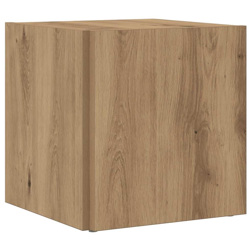 Tavolino da Salotto Rovere Artigianale 33x33x34cm in Truciolato