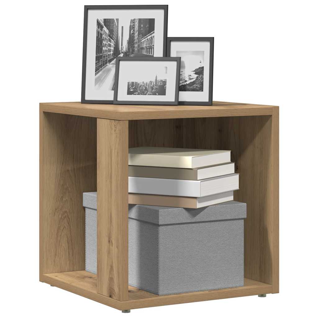 Tavolino da Salotto Rovere Artigianale 33x33x34cm in Truciolato | homemem39