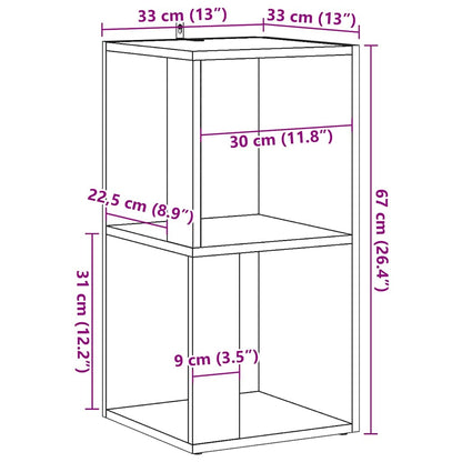 Mobile Angolare Legno Antico 33x33x67 cm in Truciolato