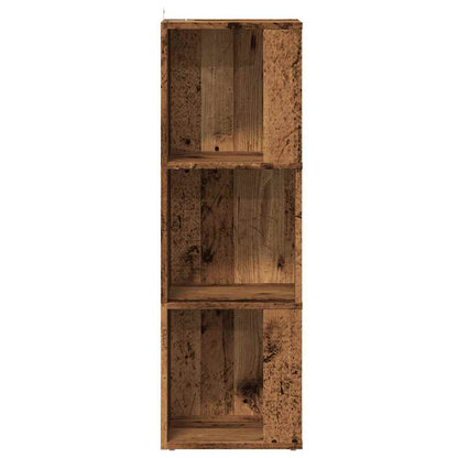 Mobile Angolare Legno Antico 33x33x100 cm Legno Multistrato | homemem39