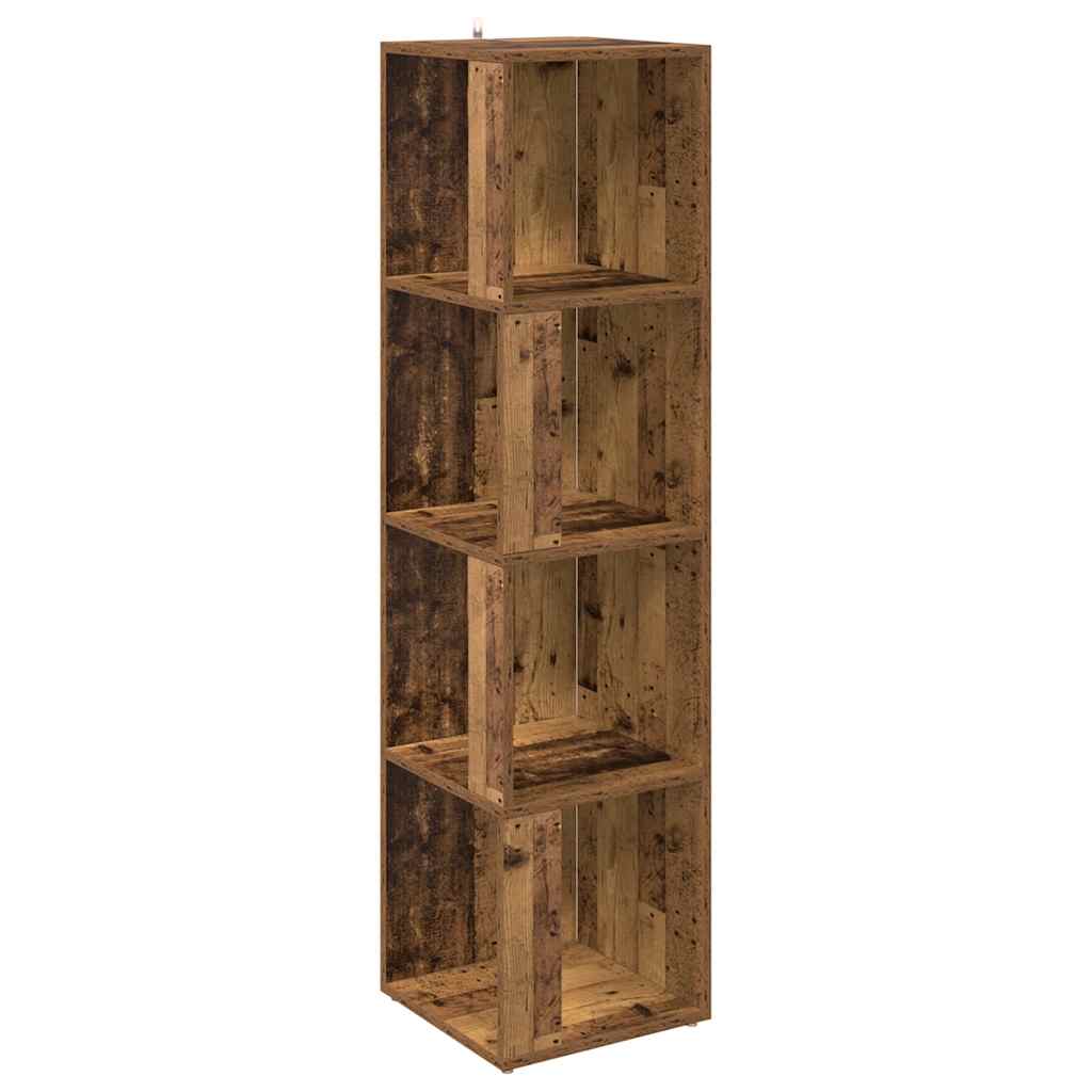 Scaffale Angolare Legno Vecchio 33x33x132 cm in Truciolato