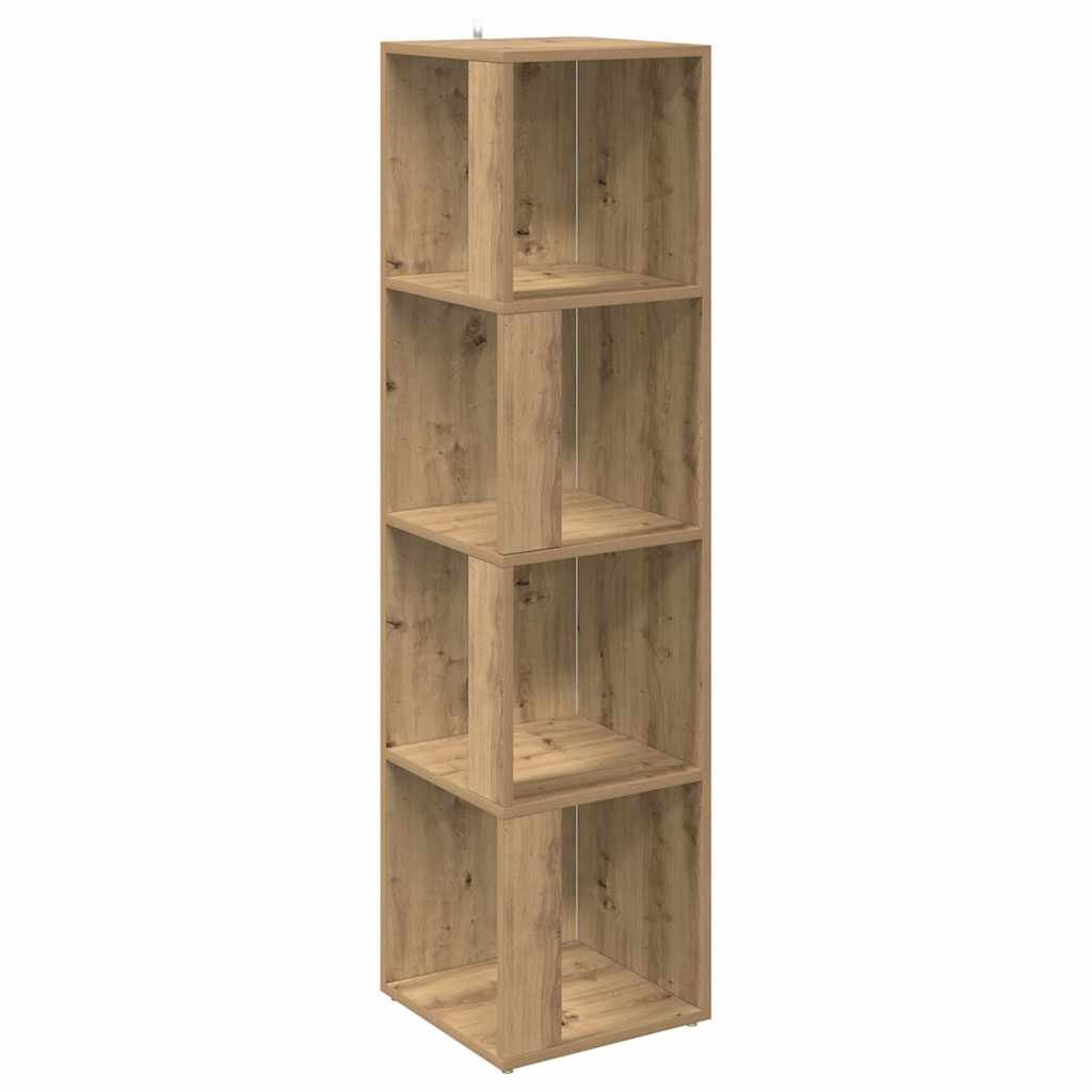 Scaffale Angolare Rovere Artigianale 33x33x132 cm in Truciolato | homemem39