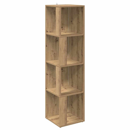Scaffale Angolare Rovere Artigianale 33x33x132 cm in Truciolato