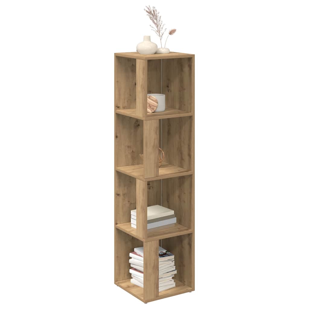 Scaffale Angolare Rovere Artigianale 33x33x132 cm in Truciolato