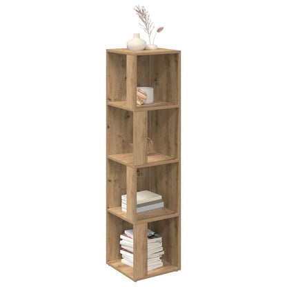 Scaffale Angolare Rovere Artigianale 33x33x132 cm in Truciolato