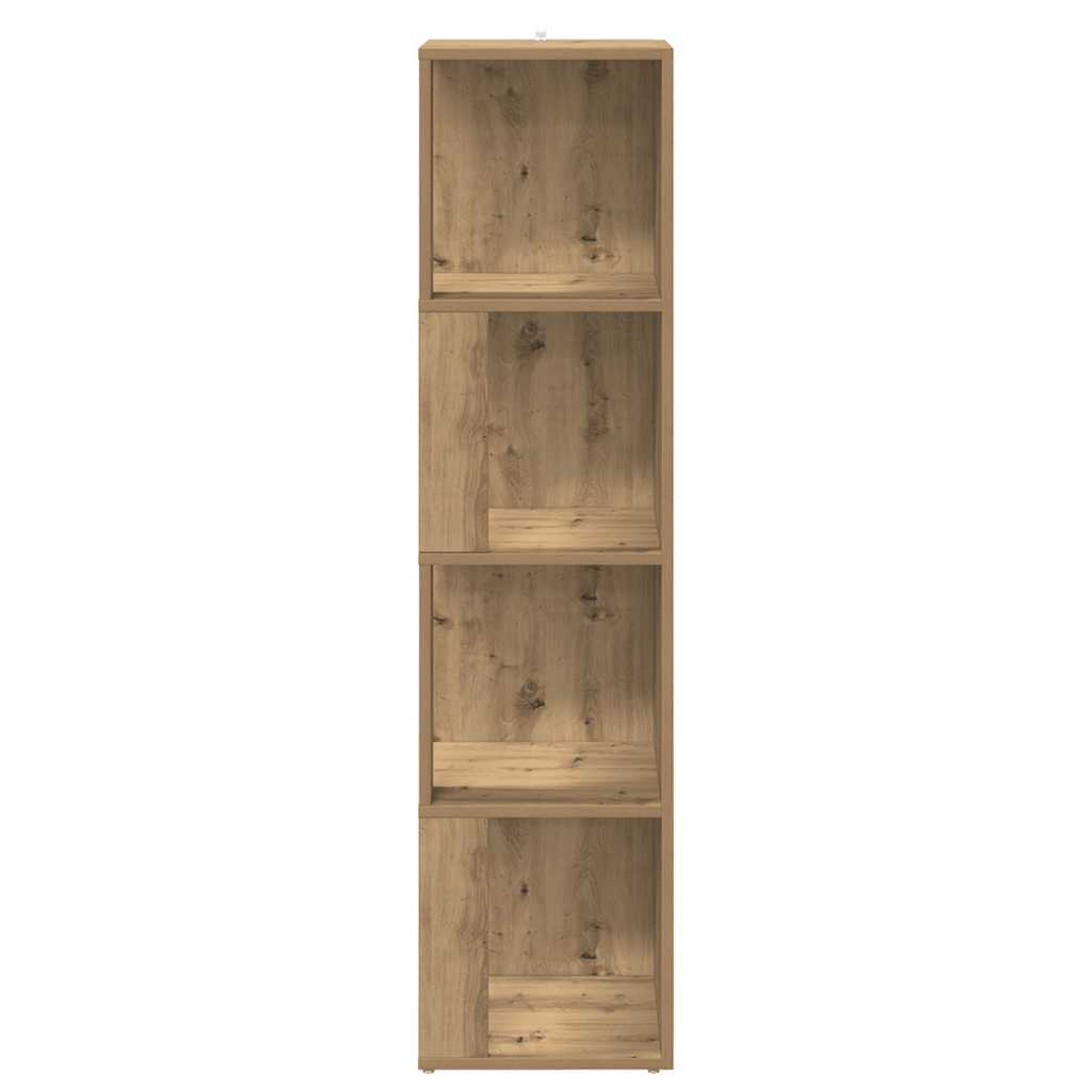 Scaffale Angolare Rovere Artigianale 33x33x132 cm in Truciolato
