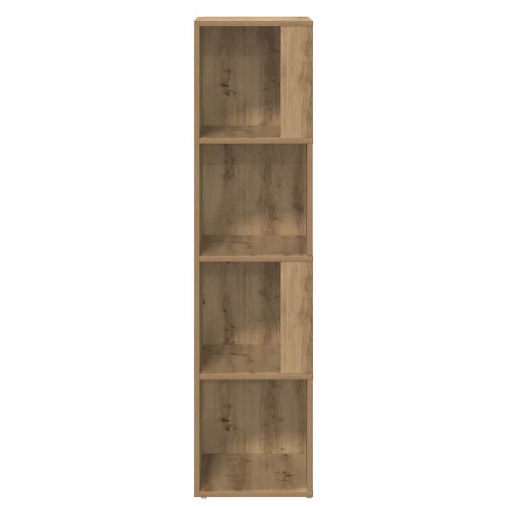 Scaffale Angolare Rovere Artigianale 33x33x132 cm in Truciolato | homemem39