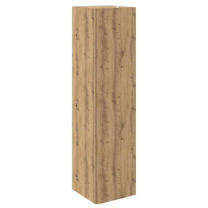 Scaffale Angolare Rovere Artigianale 33x33x132 cm in Truciolato