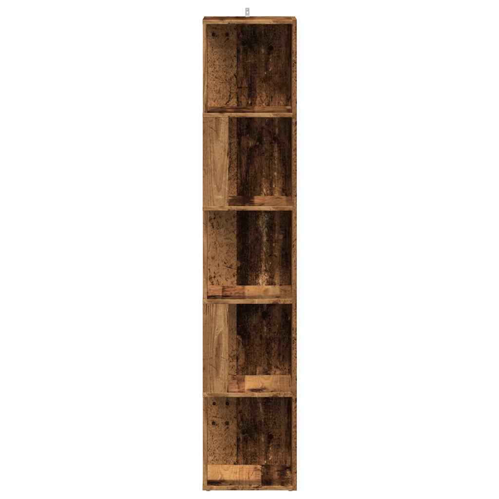 Mobile Angolare Legno Antico 33x33x165 cm in Truciolato | homemem39