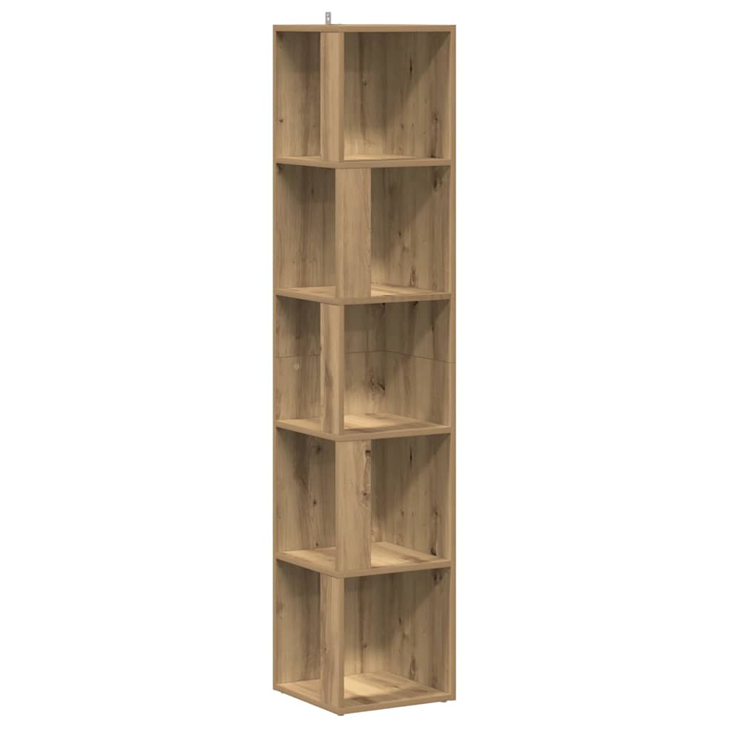 Mobile Angolare Rovere Artigianale 33x33x165 cm in Truciolato