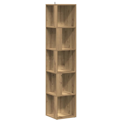 Mobile Angolare Rovere Artigianale 33x33x165 cm in Truciolato