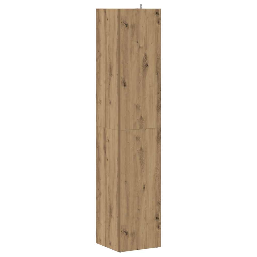 Mobile Angolare Rovere Artigianale 33x33x165 cm in Truciolato | homemem39