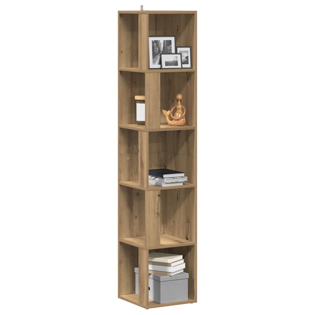 Mobile Angolare Rovere Artigianale 33x33x165 cm in Truciolato