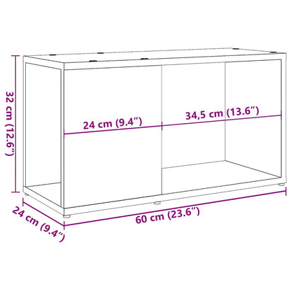 Mobile Porta TV Rovere Artigianale 60x24x32 cm in Truciolato