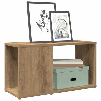 Mobile Porta TV Rovere Artigianale 60x24x32 cm in Truciolato | homemem39