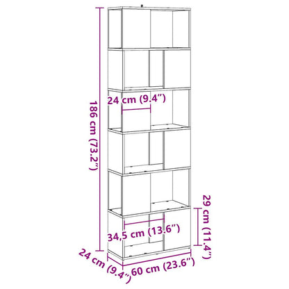 Libreria/Divisorio Stanza Legno Antico 60x24x186 cm