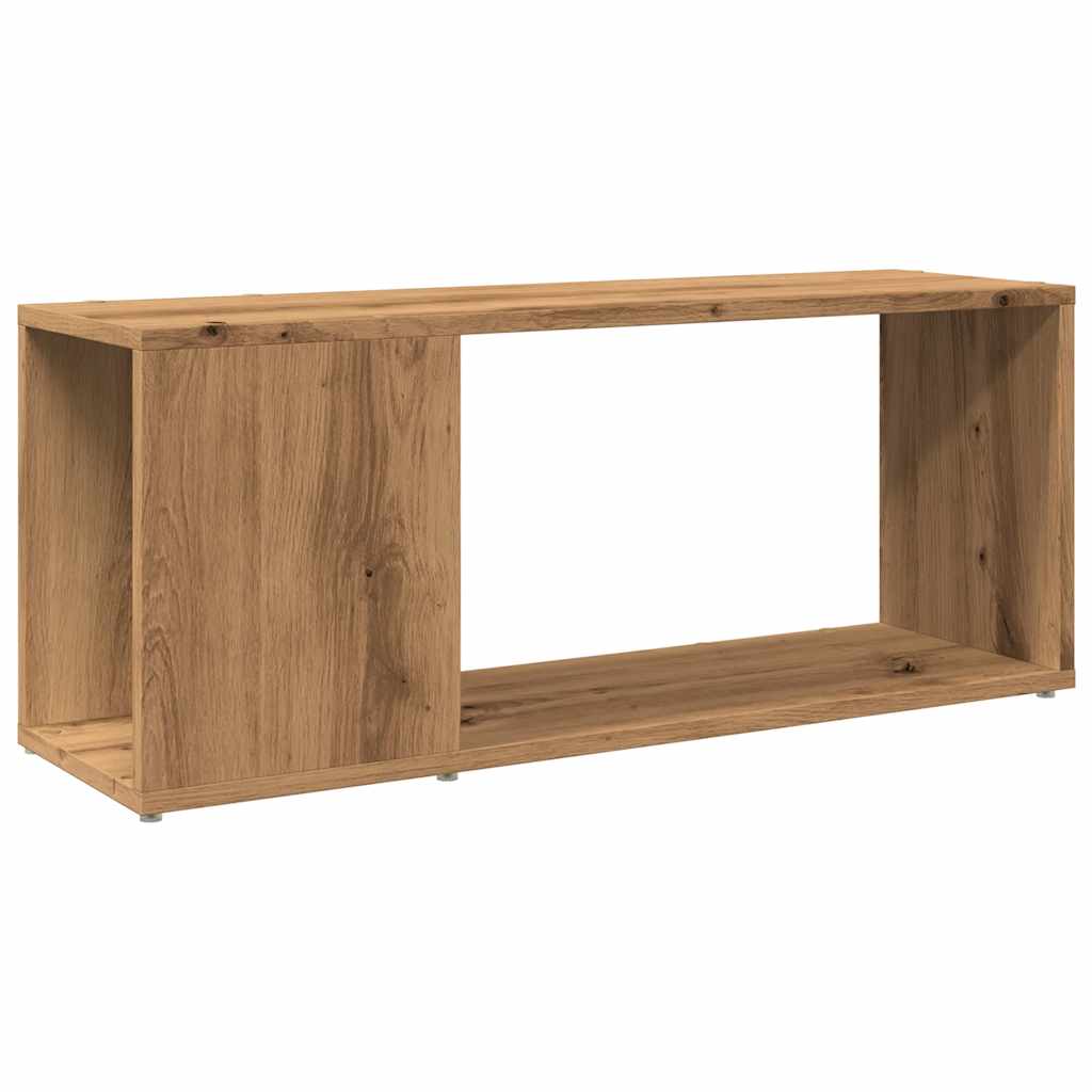 Mobile Porta TV Rovere Artigianale 80x24x32cm Legno Multistrato