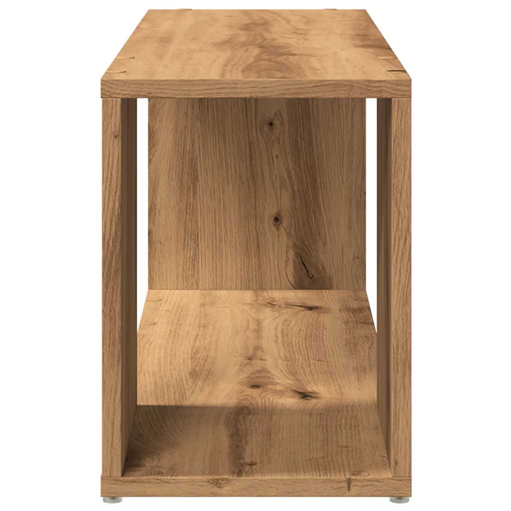 Mobile Porta TV Rovere Artigianale 80x24x32cm Legno Multistrato
