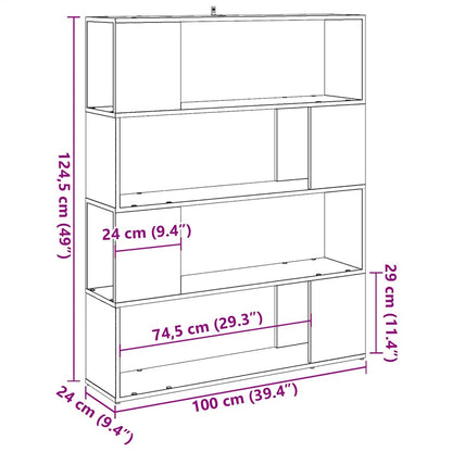 Libreria/Divisorio in Legno Vecchio 100x24x124,5 cm | homemem39