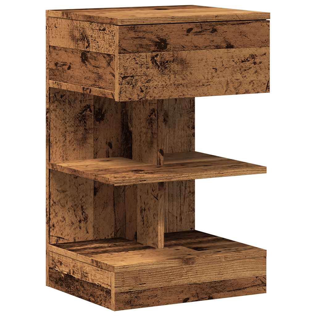 Comodino in Legno Vecchio 40x35x65 cm in Legno Multistrato - homemem39