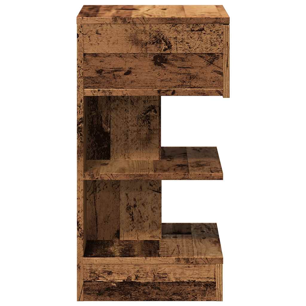 Comodino in Legno Vecchio 40x35x65 cm in Legno Multistrato - homemem39