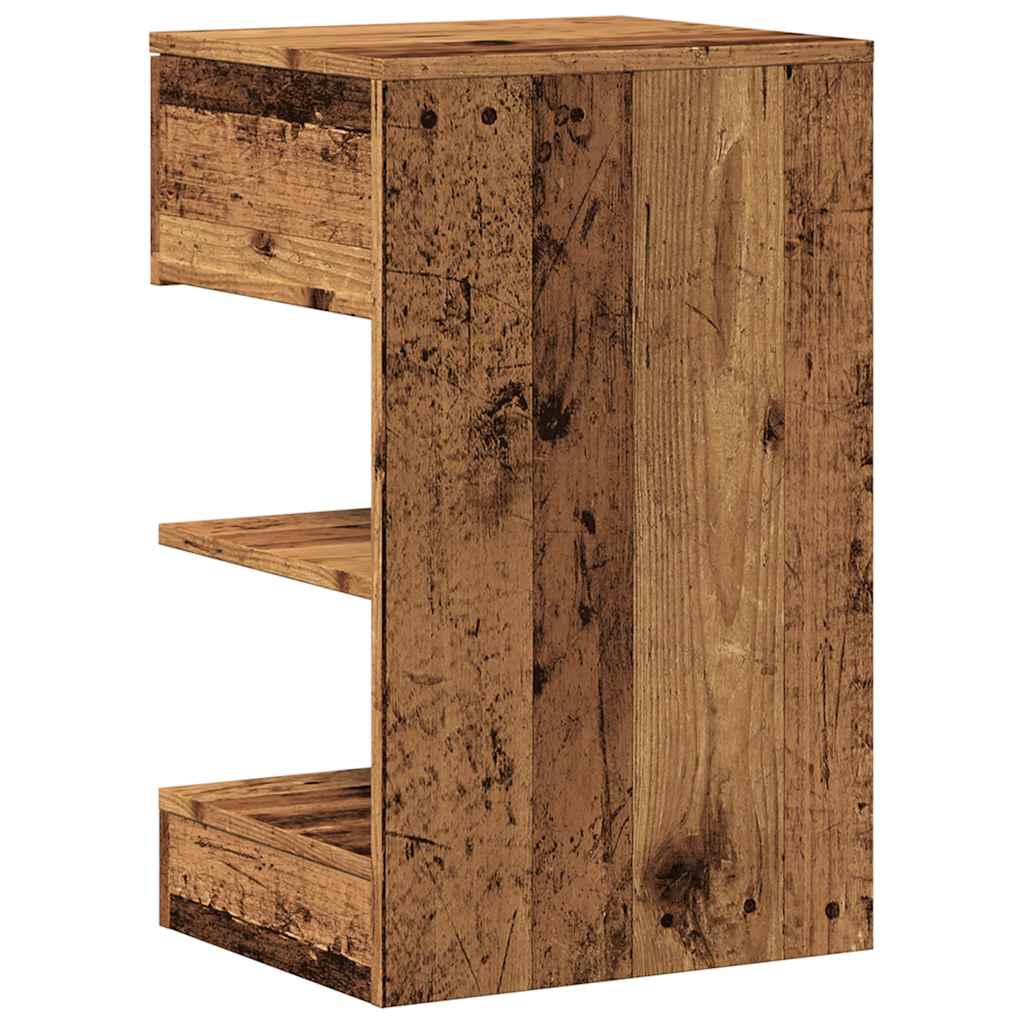 Comodino in Legno Vecchio 40x35x65 cm in Legno Multistrato | homemem39