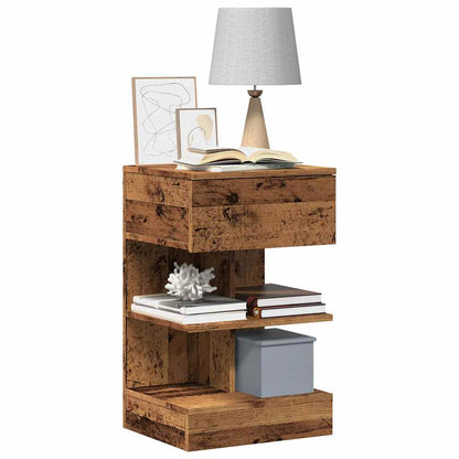 Comodino in Legno Vecchio 40x35x65 cm in Legno Multistrato | homemem39