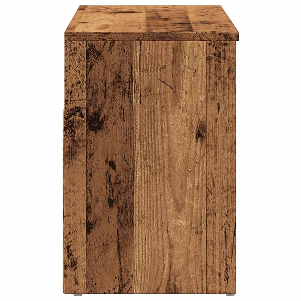 Scarpiera Legno Antico 80x30x45 cm in Legno Multistrato - homemem39
