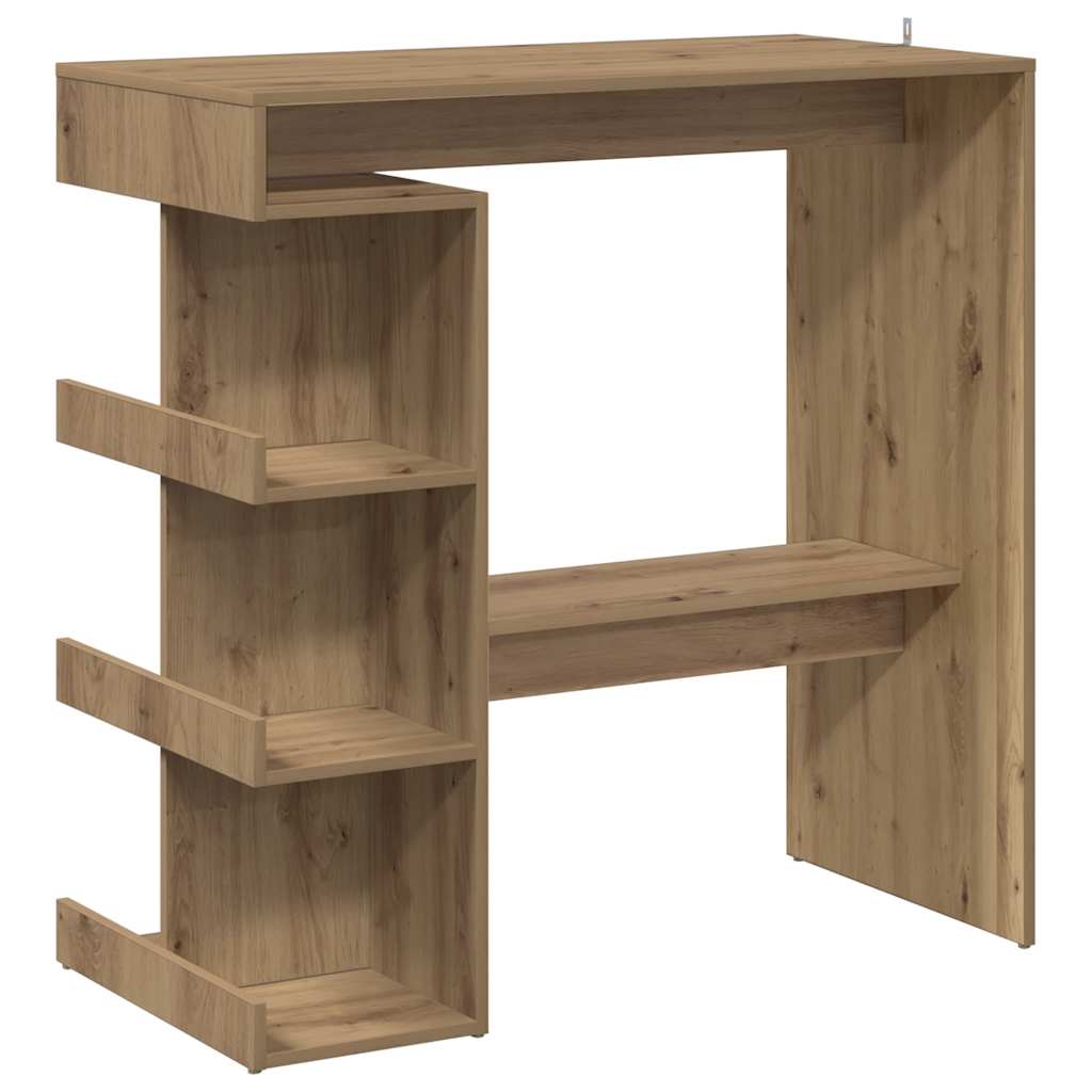 Tavolo da Bar con Ripiani Rovere 100x48x101,5 cm in Truciolato | homemem39