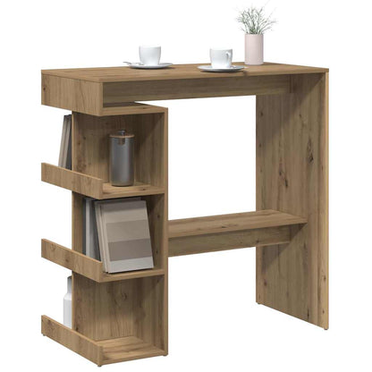 Tavolo da Bar con Ripiani Rovere 100x48x101,5 cm in Truciolato | homemem39