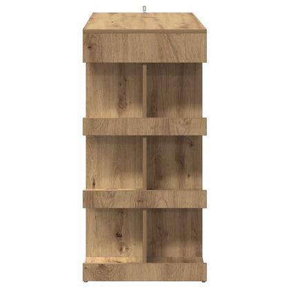 Tavolo da Bar con Ripiani Rovere 100x48x101,5 cm in Truciolato | homemem39