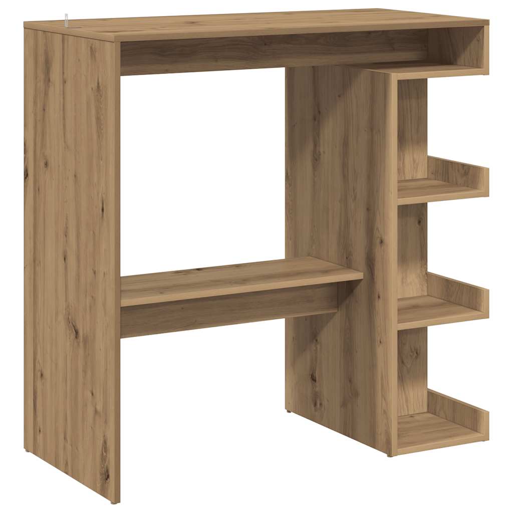 Tavolo da Bar con Ripiani Rovere 100x48x101,5 cm in Truciolato | homemem39