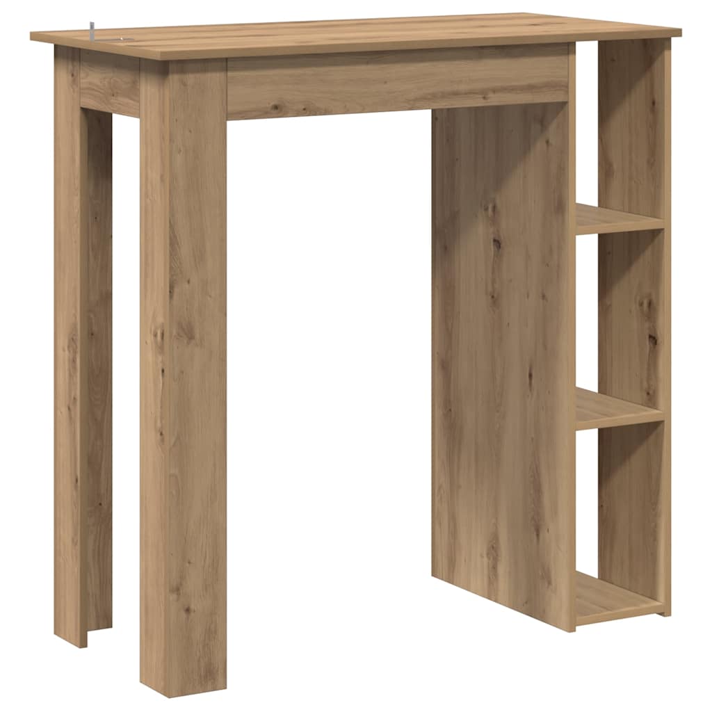 Tavolo Bar Ripiano Rovere Artigianale 102x50x103,5cm Truciolato | homemem39