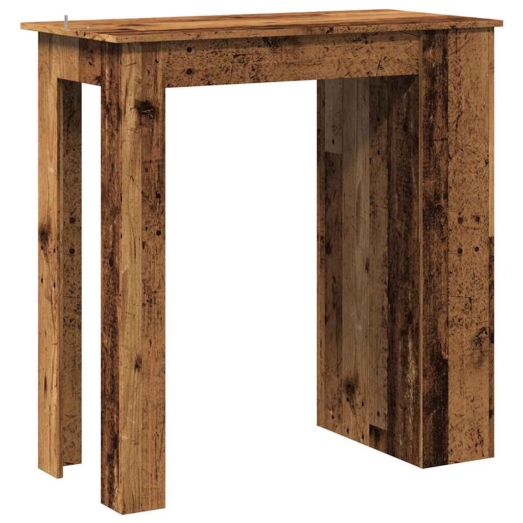 Tavolo da Bar con Ripiano Legno Antico 102x50x103,5 cm | homemem39